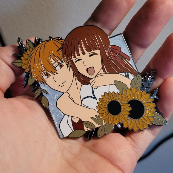 3" Fruits Basket Enamel Pin - Picture 3 of 3